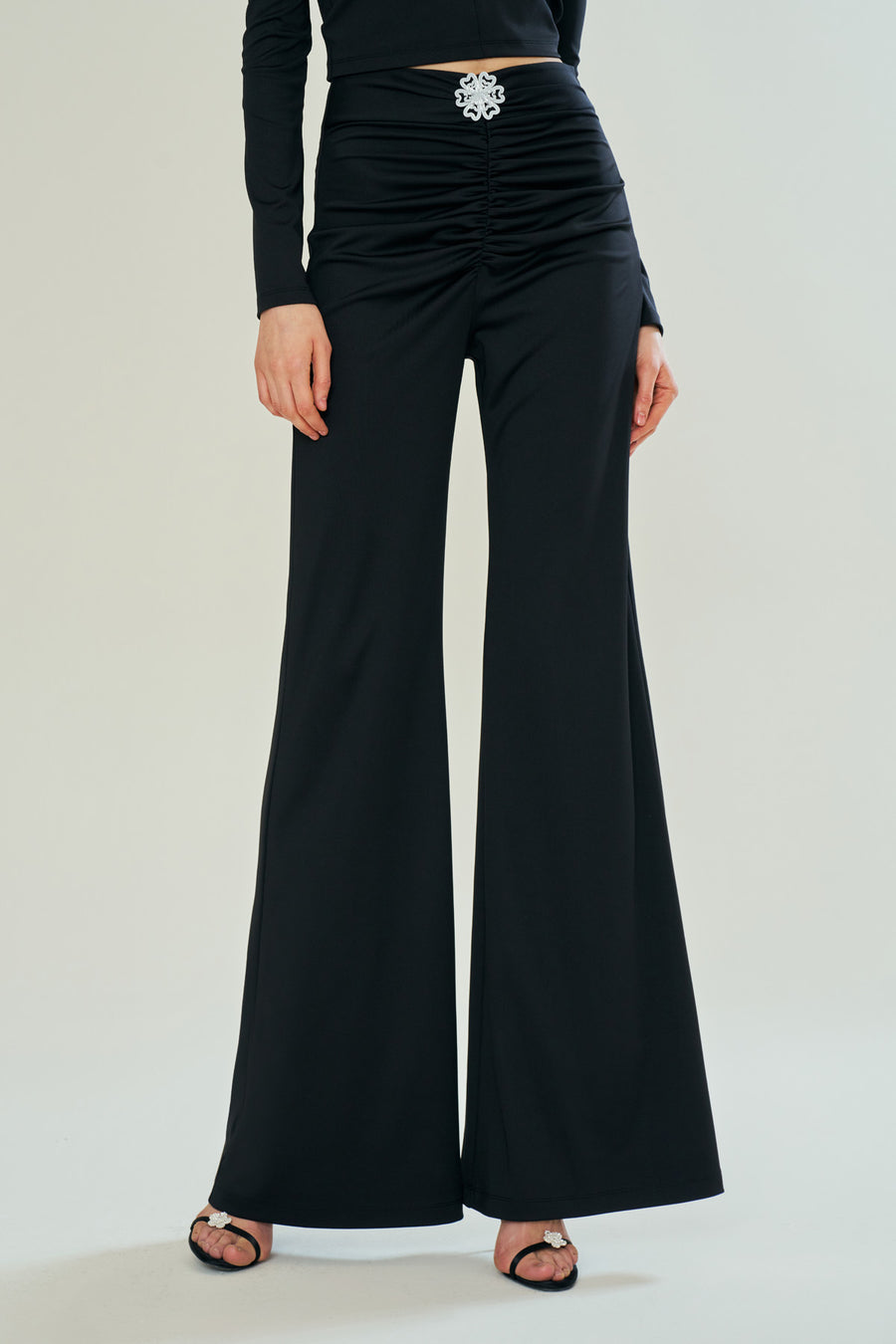 Botanical Refflection Draped Pants