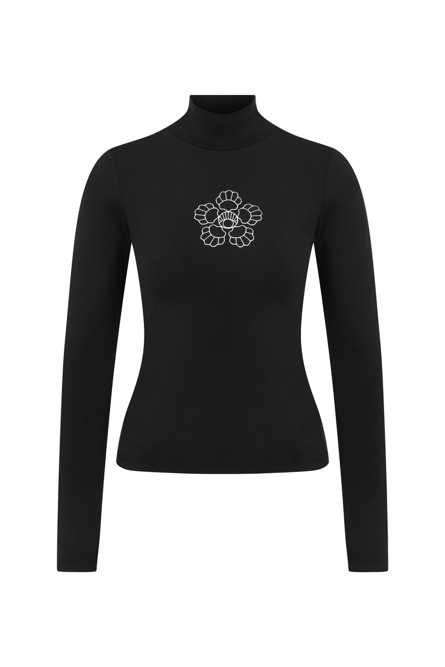 Blooming Crest Turtleneck