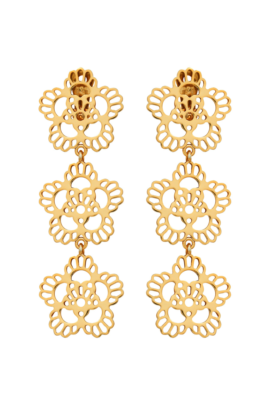 Floral Iconic Triple Earrings