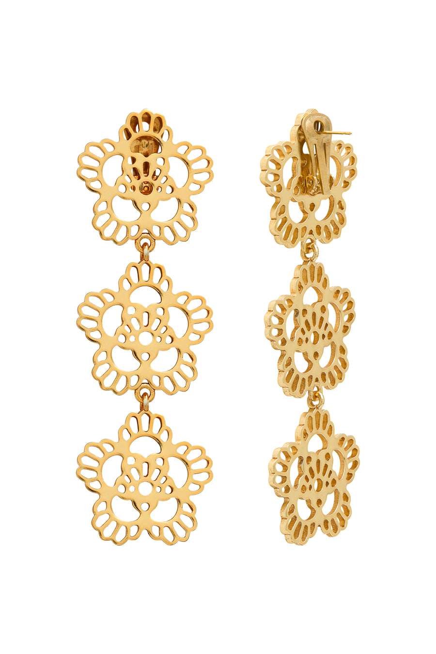 Floral Iconic Triple Earrings