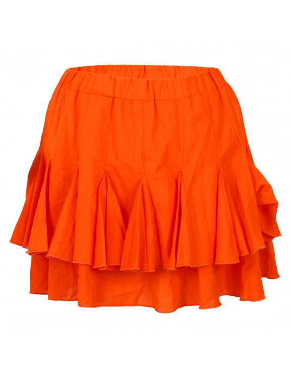 Orange Ruffled Skirt