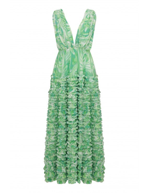Blossom Floral Green Dress